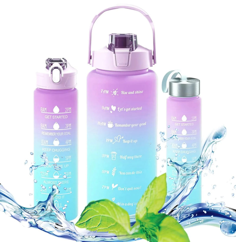 Motivational Water Bottle - 3 Pack